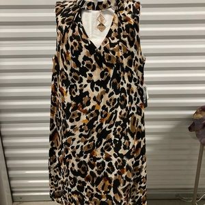 Lux II Animal Print Dress Size 16 NWT